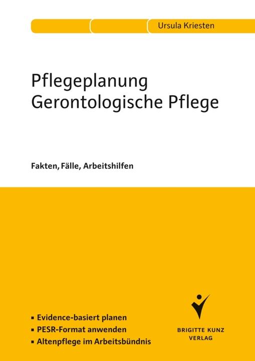 Produktbild Pflegeplanung Gerontologische Pflege (Deutsch, Ursula Kriesten, 2014)