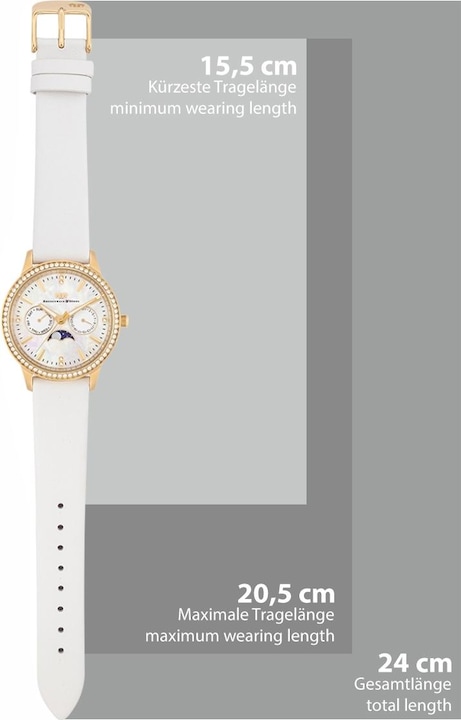 Produktbild Multifunktionen Amidala Echtleder Gelbgold - 34116 (Analoguhr, 38 mm)