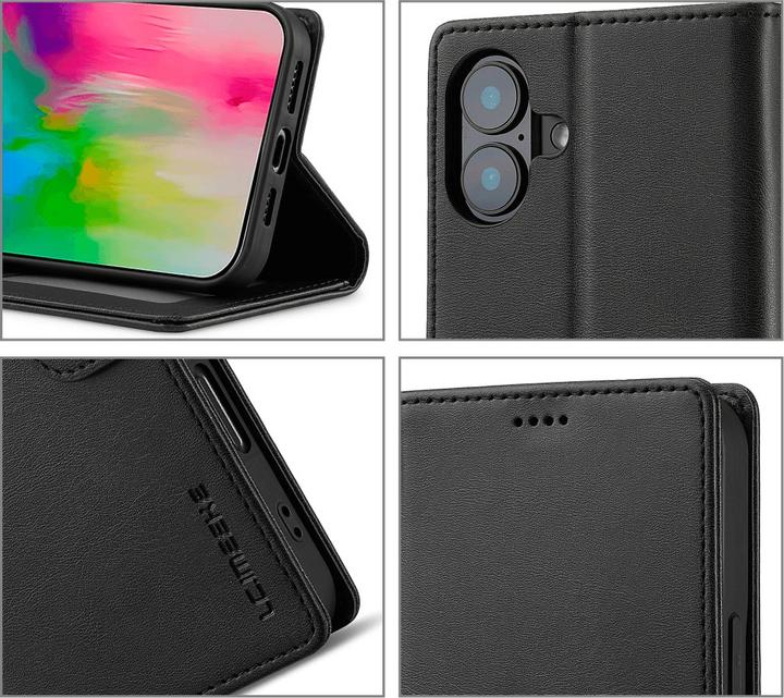 Produktbild Cover-Discount iPhone 16 Plus - LC.IMEEKE Leder Etui Hülle (Apple iPhone 16 Plus)