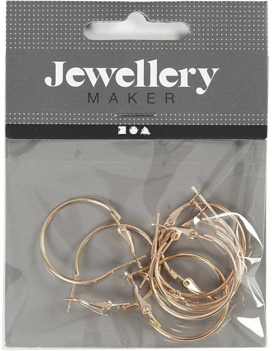 Image du produit Creativ Company Boucle d'oreille ronde, doré 25 mm, 8 pièces (Métal)