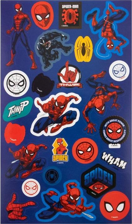 Actual product image Spiderman Paper Sticker Sheet (Pack of 25)