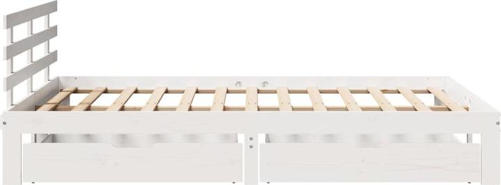 Actual product image vidaXL Bed with drawers pine (140 x 200)