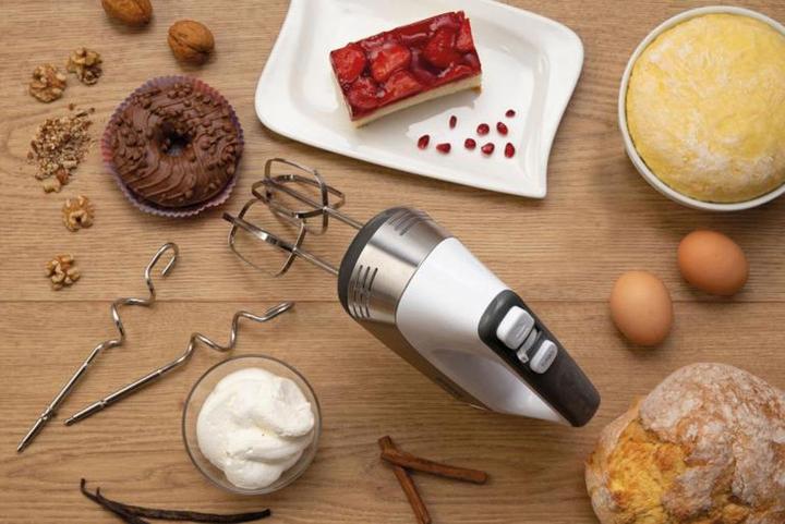 Actual product image Gorenje Hand mixer, silver-white- 500 W, DC motor, 5 speed settings, turbo button, stainless steel bowl (500 W)