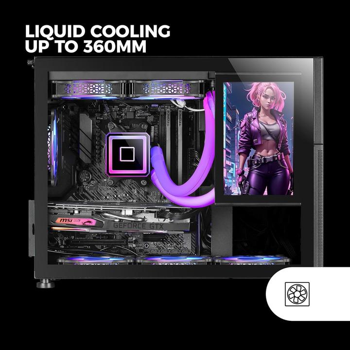 Image du produit Mars Gaming Boitier Mini Tour Micro ATX MC-LCD avec panneau vitré (Noir) (mATX, Mini-ITX)