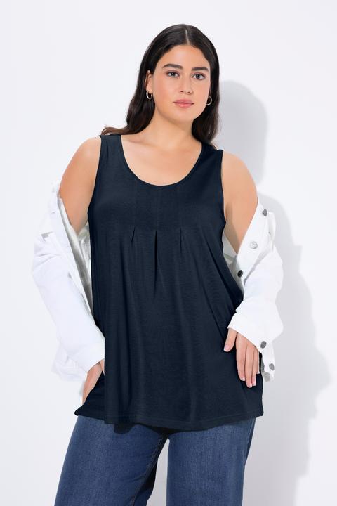 Actual product image Ulla Popken Essential Pleat Front Knit Tank (54)