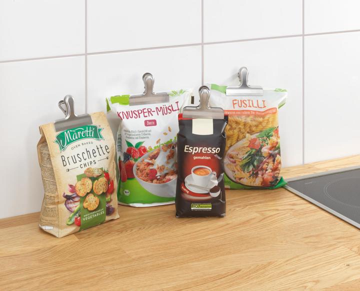 Actual product image Wenko Verschlussklammern Edelstahl, 10er Set mit starker Klemmfeder (10x)