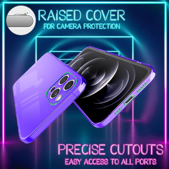 Actual product image Nalia Clear Neon Cell Phone Case (Apple iPhone 12 Pro)
