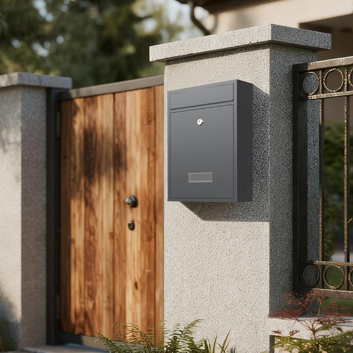 Actual product image Wiltec Design Mailbox V10 Letterbox Postbox Pillar Letter Mail Post Box