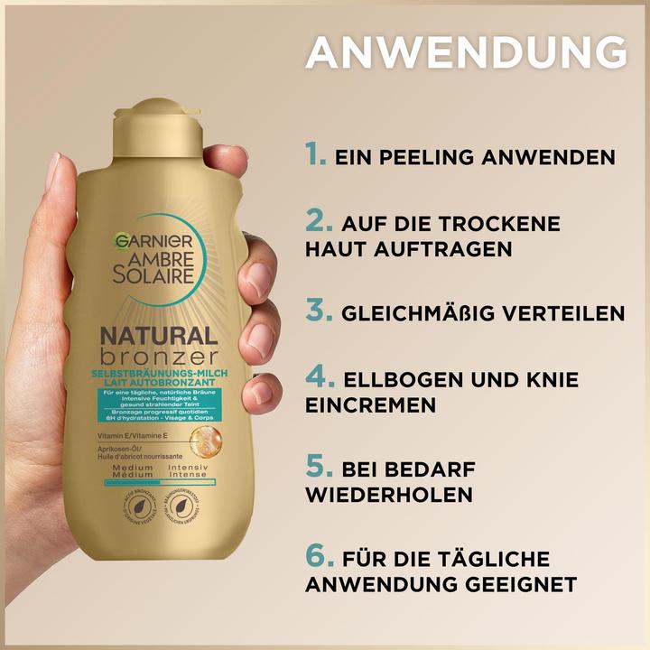 Actual product image Garnier Ambre Solaire Natural Bronzer (Self tanning foam, 200 ml)