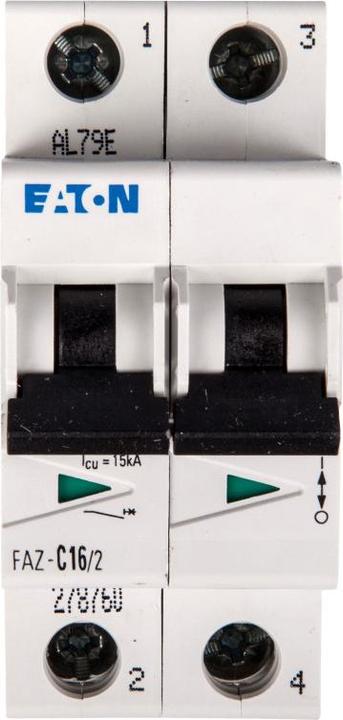 Actual product image Eaton Electric GmbH Circuit breaker C 16A 2p FAZ-C16/2