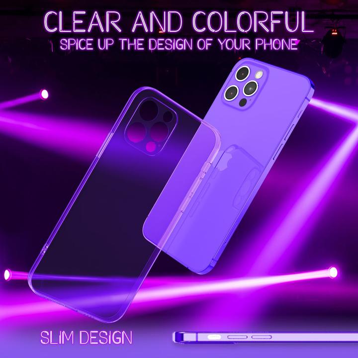 Actual product image Nalia Clear Neon Cell Phone Case (Apple iPhone 12 Pro Max)