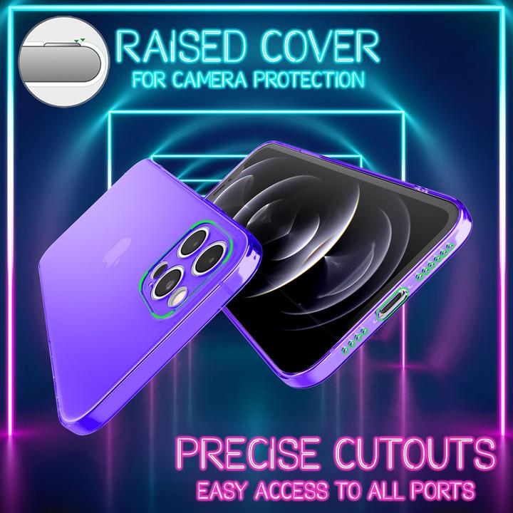 Actual product image Nalia Clear Neon Cell Phone Case (Apple iPhone 12 Pro Max)