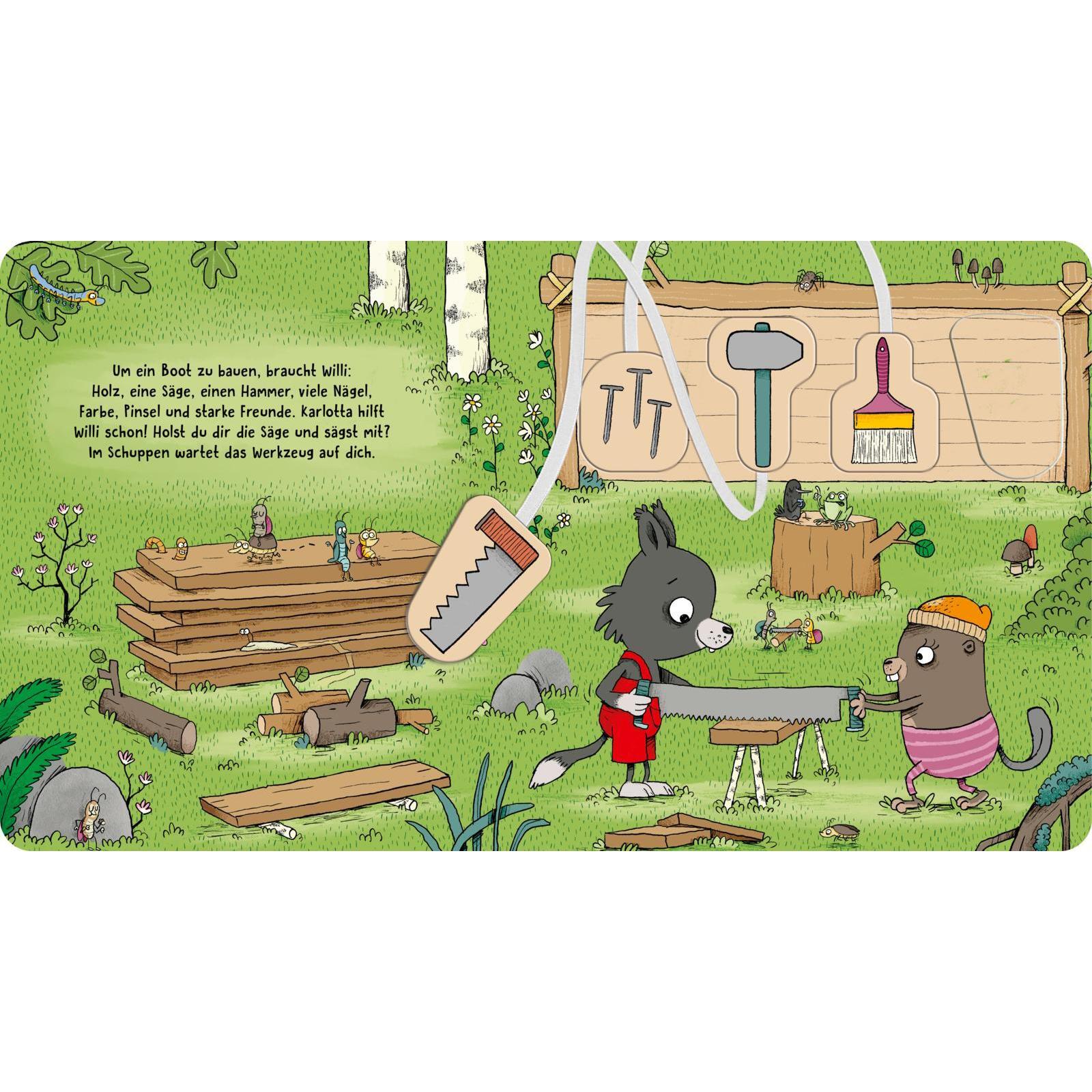 Thumbnail - Willi Wölfchen: Wir bauen ein Boot!, Kinderbücher von Julia Klee, Nikolai Renger