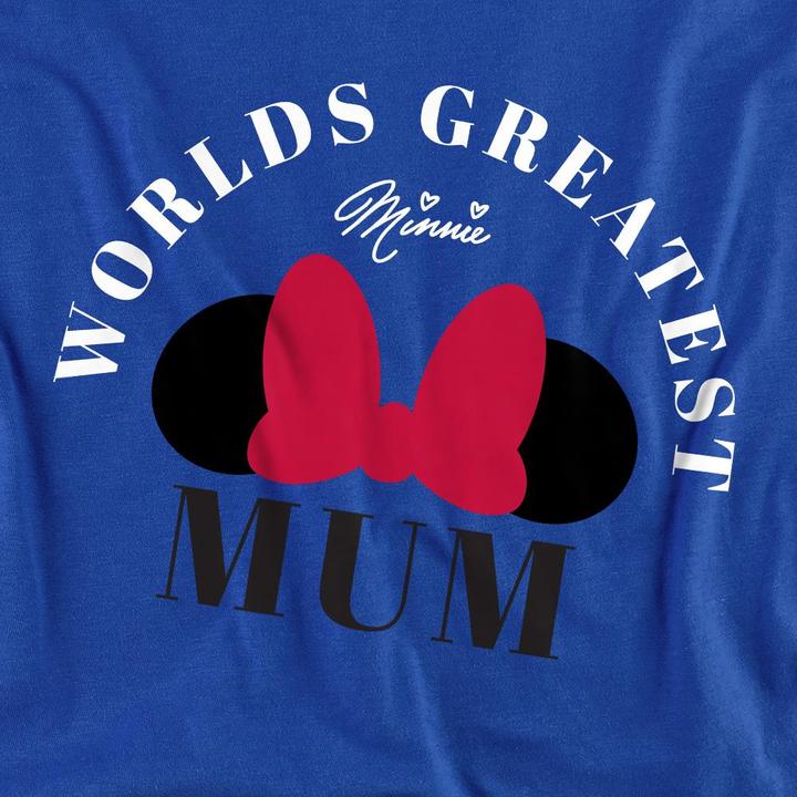 Immagine prodotto Minnie Mouse World's Greatest Mum Maglietta Festa della Mamma Adulto Unisex (L)