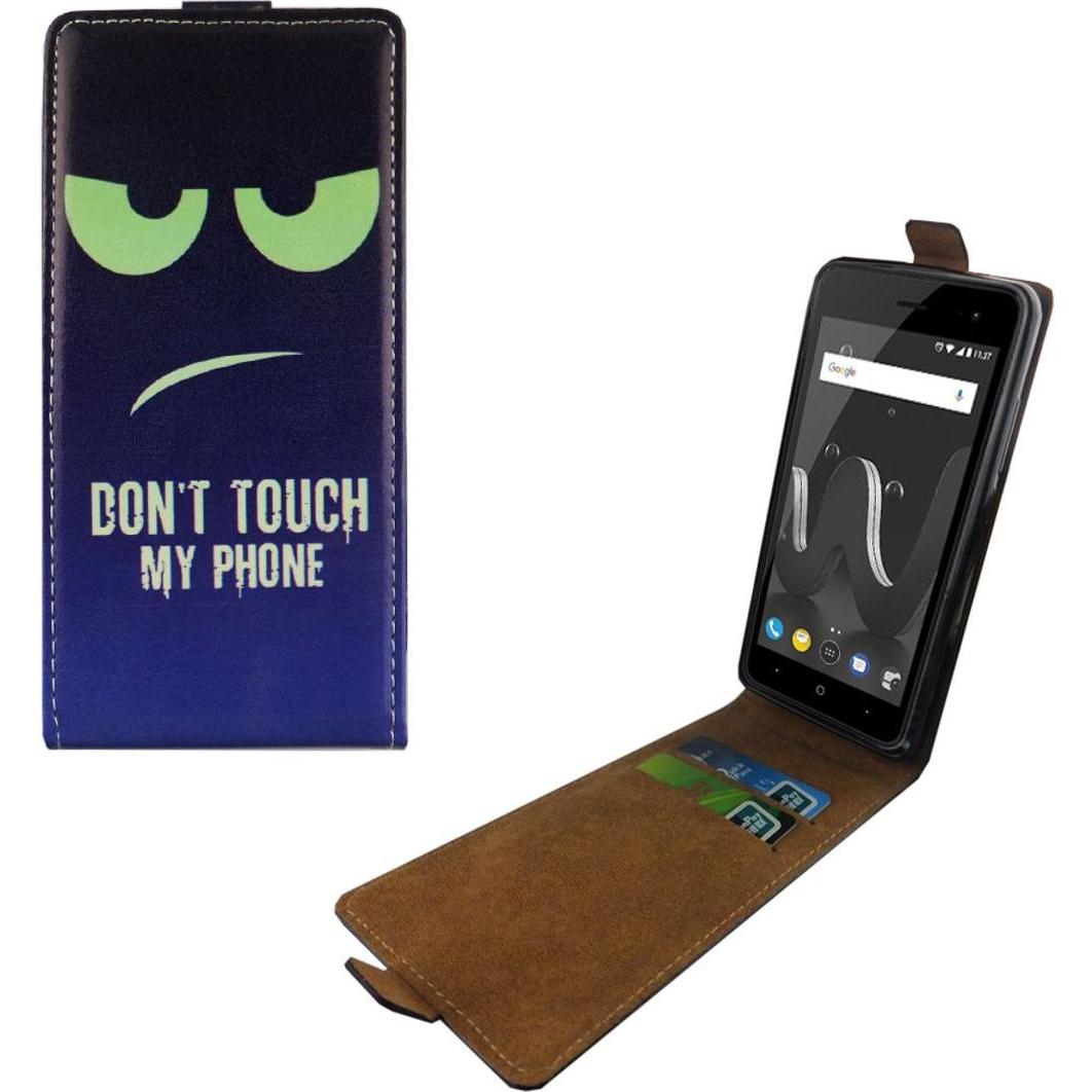 König Design Wiko Jerry 2 Hülle Case Handy Cover Schutz Tasche Flip Schutzhülle Schale Blau (Wiko Jerry 2), Smartphone H...