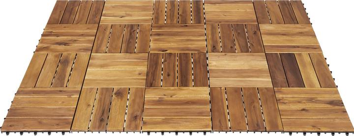 Actual product image tectake 20er Set Terrassenfliesen Tabula Akazienholz, je 4 Lamellen (20 x)