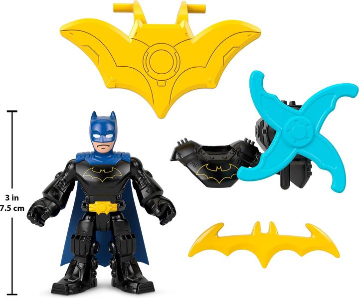 Actual product image Fisher-Price Imaginext DC Super Friends Metal Force Batman Action Figure & Accessories Set, 3-inch