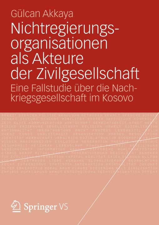 Produktbild Nichtregierungsorganisationen als Akteure der Zivilgesellschaft (Deutsch, Gülcan Akkaya, 2013)