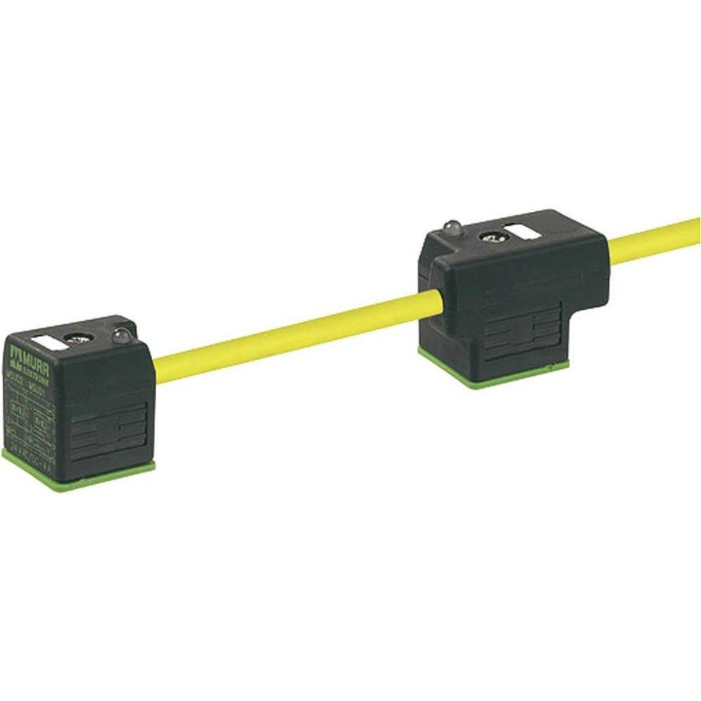 Murr Elektronik Doppel-Ventilstecker mit Ansch, Elektronikkabel + Stecker, Schwarz