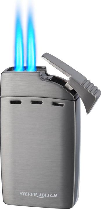 Silver Match Briquet tempête pour cigares avec cutter