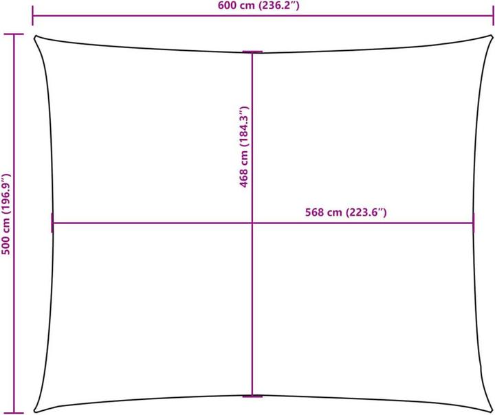 Produktbild vidaXL Sonnensegel (500 x 600 cm)