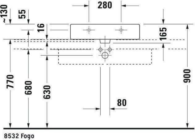 Immagine prodotto Duravit Lavabo Mbel Vero 60 cm bianco 0454600000 (470 mm, 600 mm)