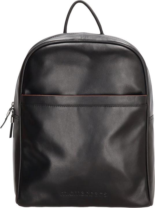 Micmacbags Le Mans Rucksack 13,3 Zoll (29,4 x 16,6 cm) - Schwarz - 100% Leder
