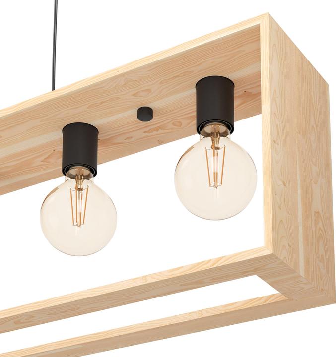 Image du produit EGLO Suspension FAMBOROUGH 5x E27, noir/naturel (E27)