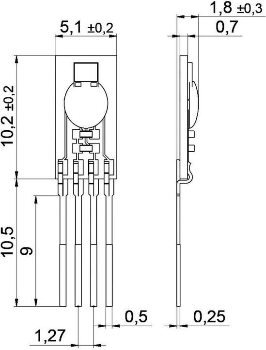 Actual product image IST Humidity and Temperature Sensor Digital /Temperature HYT