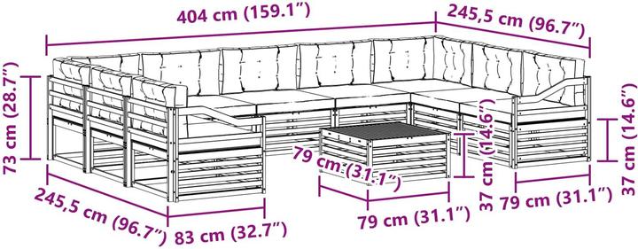 Produktbild vidaXL Outdoor-Sofa