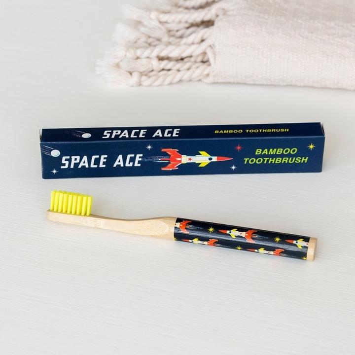 Produktbild Rex London Bambuszahnbürste für Kinder, Space Age (Mittel)