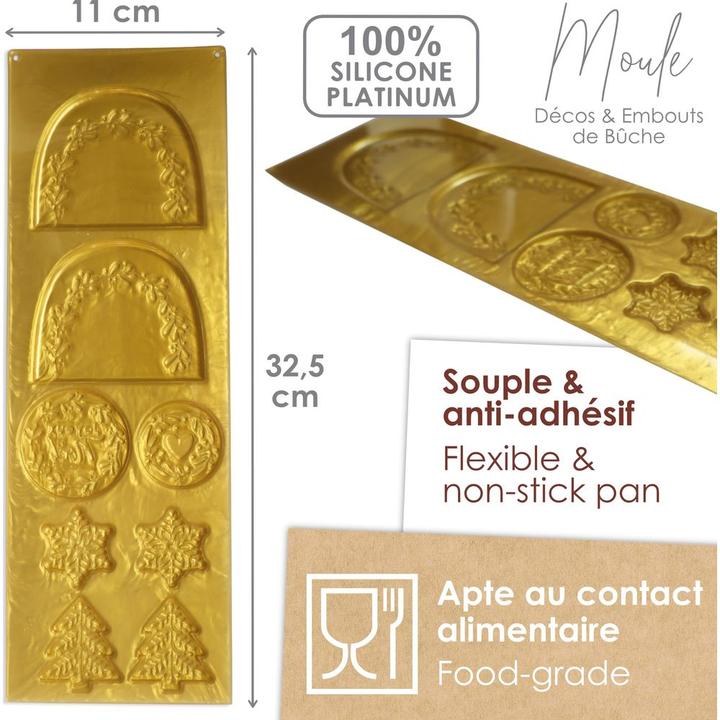 Produktbild ScrapCooking Silikonform Bûche de Noël Dekoration