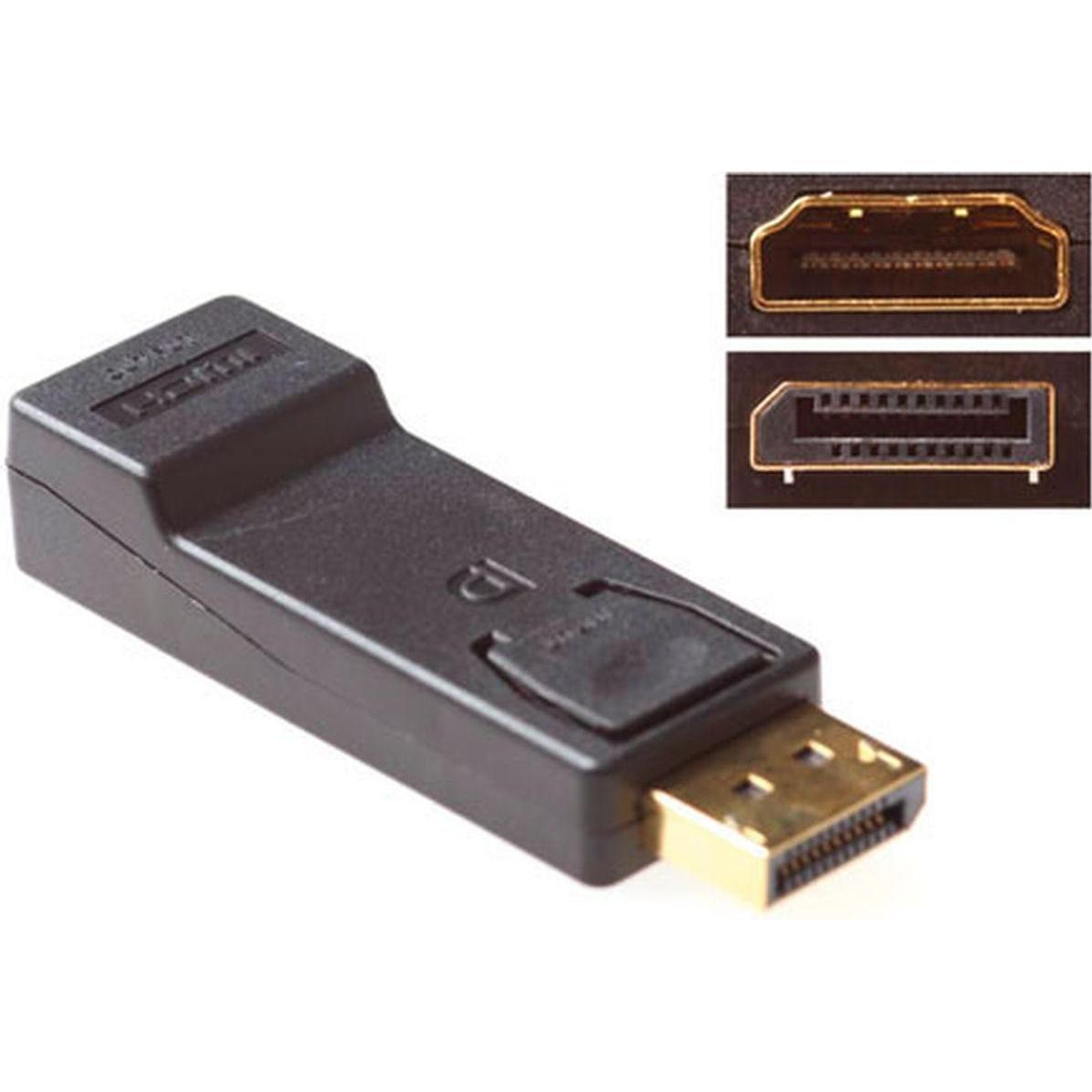 ACT Advanced Cable Technology AB3985 DisplayPort HDMI Black Video Cable Adapter (HDMI), Adattatore dati + video, Nero