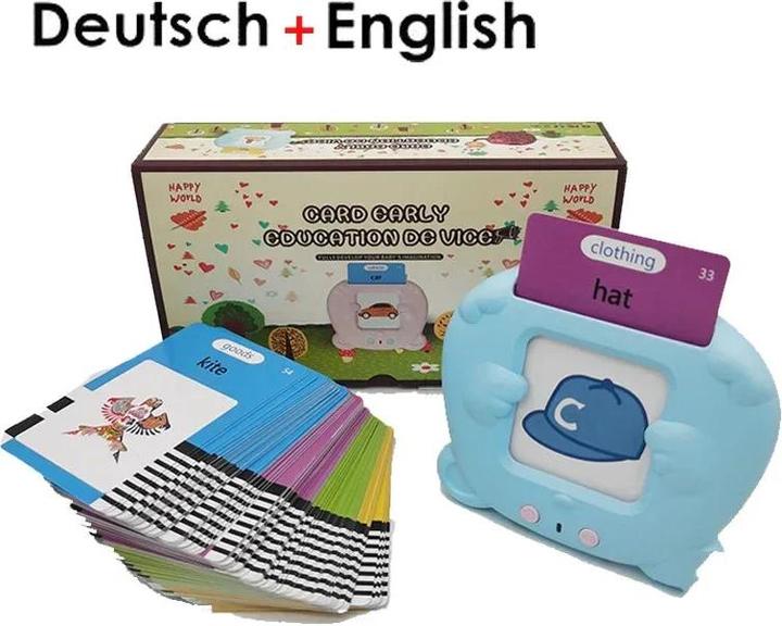 Actual product image Activity Board Learning Machine for Kid Talking Flash Cards Kindergarten Kids Language Electronic Audio Book (German)