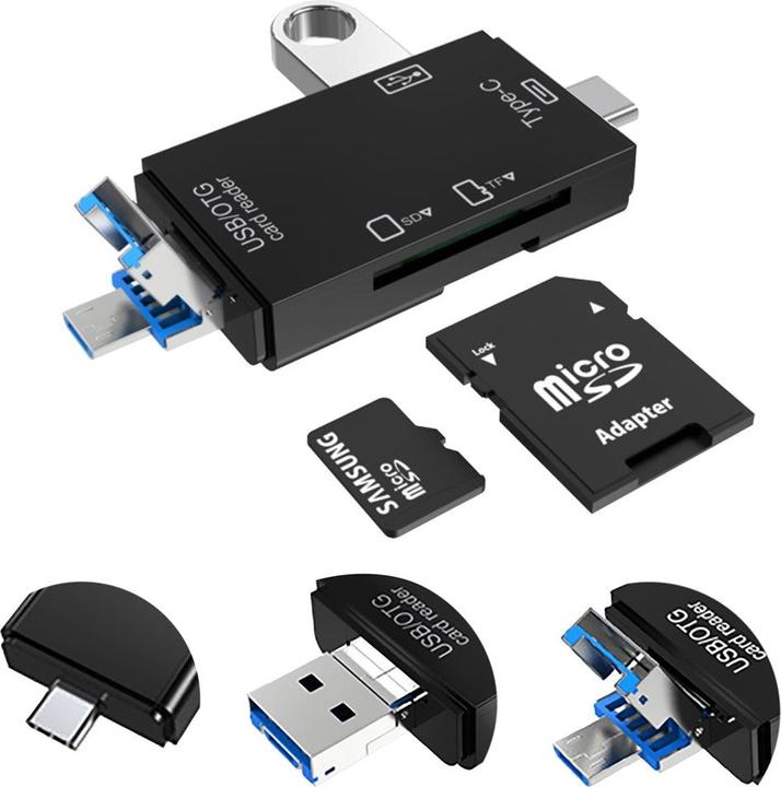 Vakoss USB/MicroUSB/USB-C reader (TC-R425X) (Micro USB, USB 3.0, USB-C)