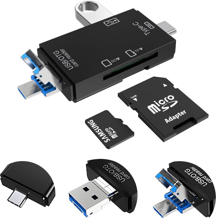 Produktbild Vakoss USB-/MicroUSB-/USB-C-Leser (TC-R425X) (Micro USB, USB 3.0, USB-C)