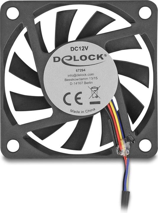 Actual product image Delock Axiallüfter 12 V DC, 60 x 60 x 10 mm schwarz (60 mm, 1x)