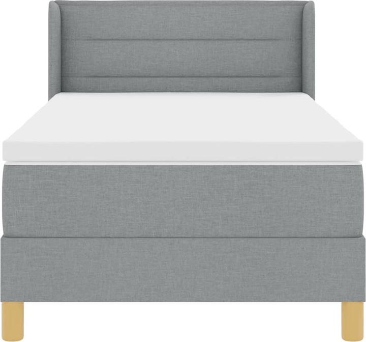 Image du produit vidaXL Boxspringbett Mit Matratze Stoff Hellgrau (90 x 200 cm)