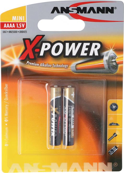 Produktbild Ansmann AAAA Alkaline Batterie LR61 AAAA 41,5 x 8,3mm im 2er Pack (2 Stk., AAA)