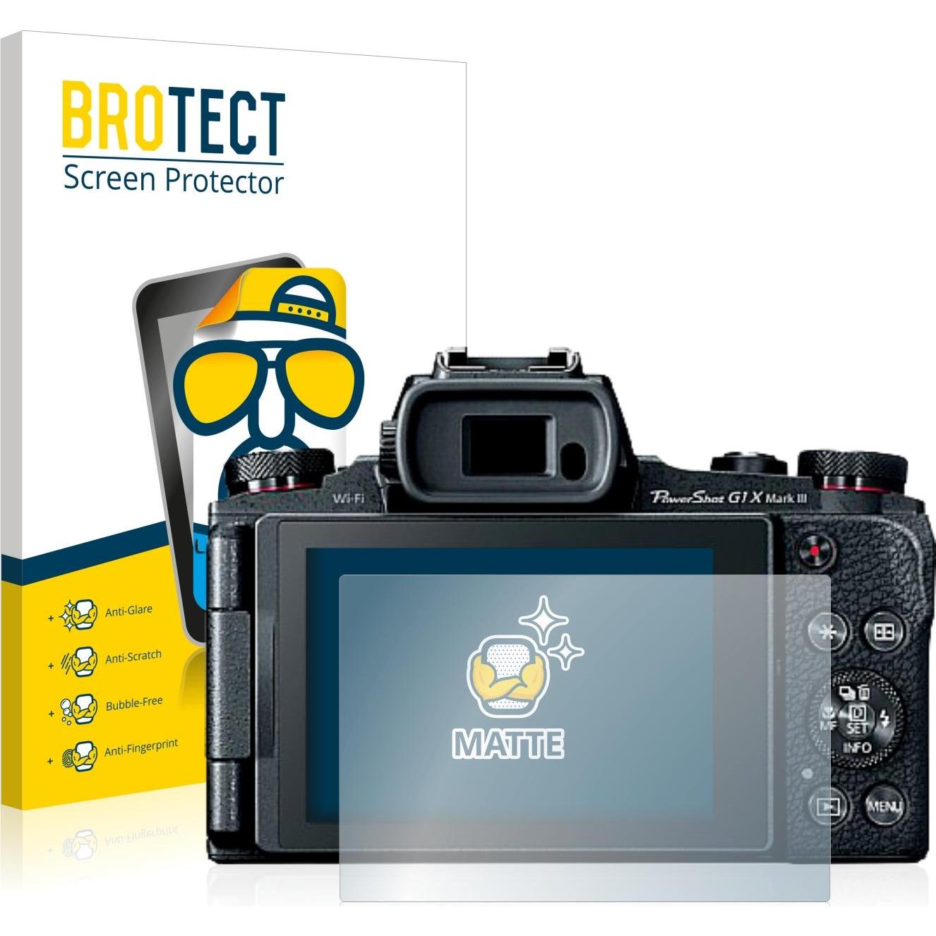 BROTECT Entspiegelungs-Schutzfolie Displayschutz Matt (Displayschutz, PowerShot G1 X Mark III), Kameraschutz