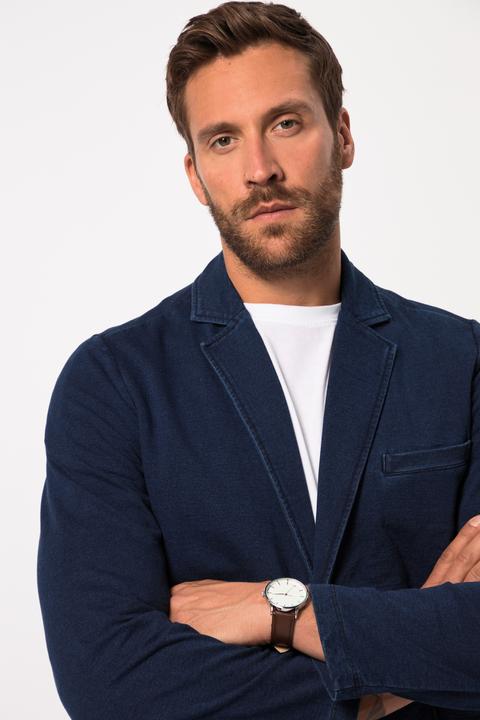 Actual product image JP1880 Sweat fabric jacket, vintage look, lapel, up to 8 XL (5XL)
