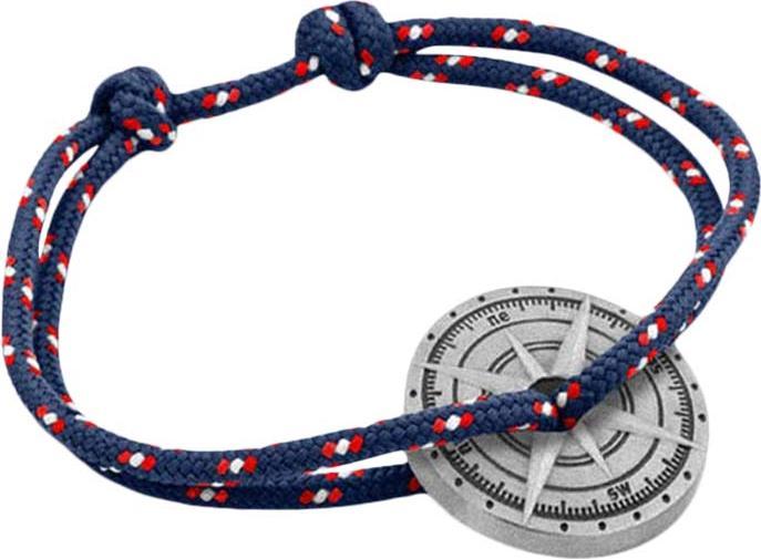 Immagine prodotto Le vent à la française Bracciale Argent Vieilli - Blu navy, bianco e rosso (Argent Vieilli)