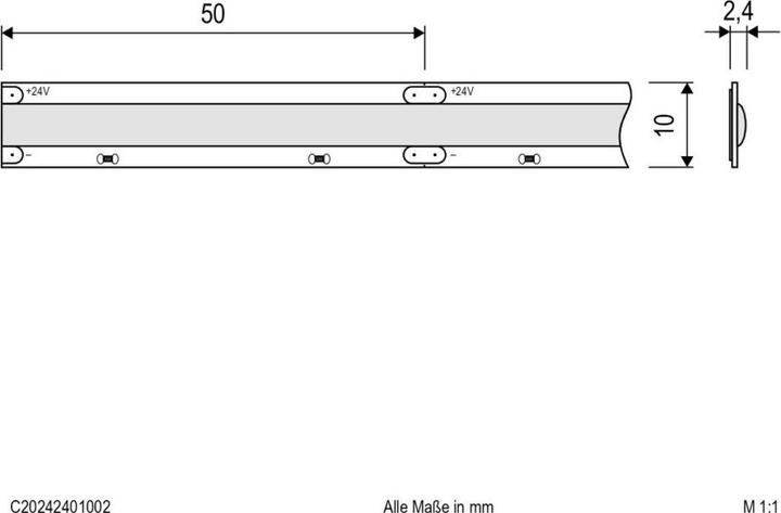 Produktbild EVN C20242401002 LED-Strip - IP20 - 24V/ (Weiss, 500 cm, Indoor)