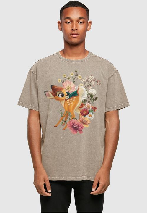 Produktbild Absolute Cult Disney - Bambi Meadow Acid Washed Oversize Tee - 116259 (XS)