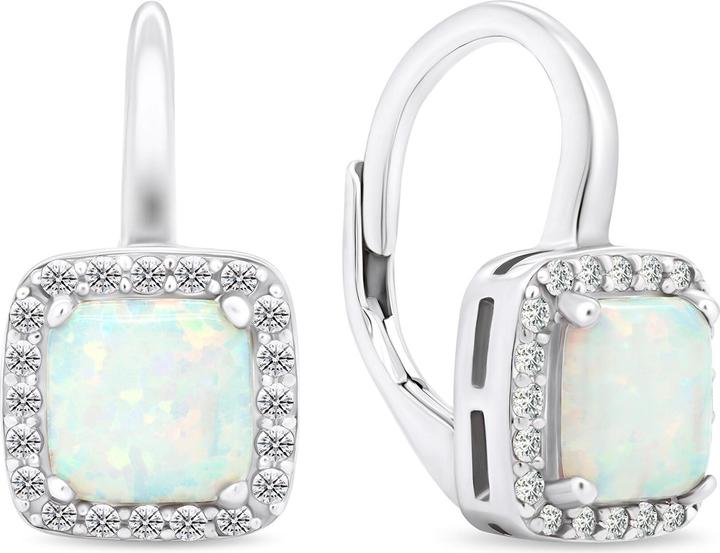 Immagine prodotto Brilio Argento - Eleganti orecchini in argento con opali sintetici EA366W
