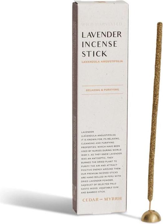 Cedar and Myrrh Räucherstäbchen handgerollt Lavendel
