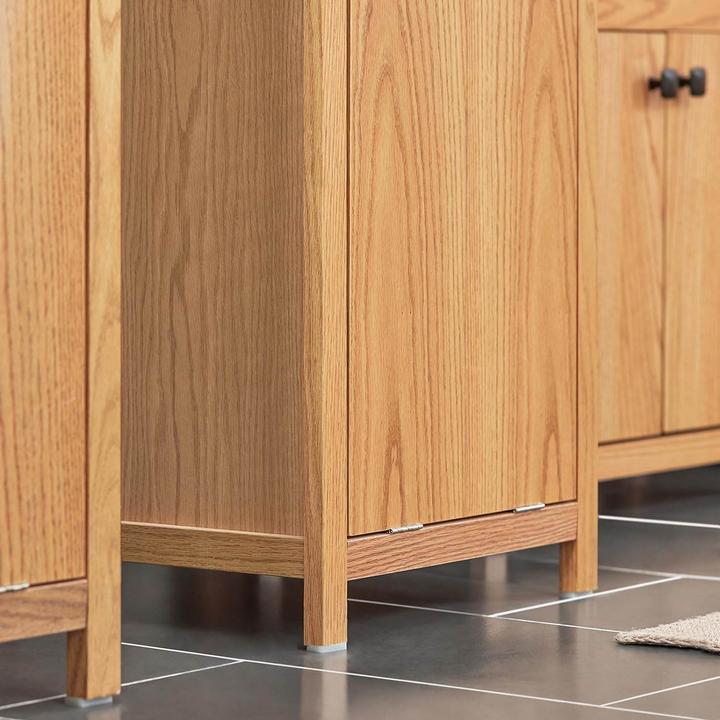 Actual product image SoBuy Narrow bathroom cabinet with laundry bag (40 x 35 x 172 cm)