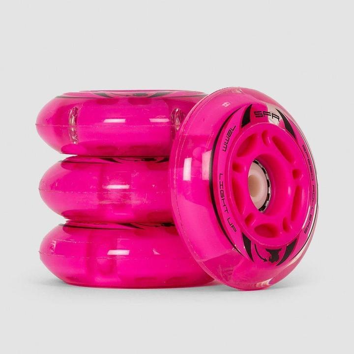 Actual product image Sfr Inline Skate Wheels Light Up Inline Pink 2023 (64 mm, 82a)