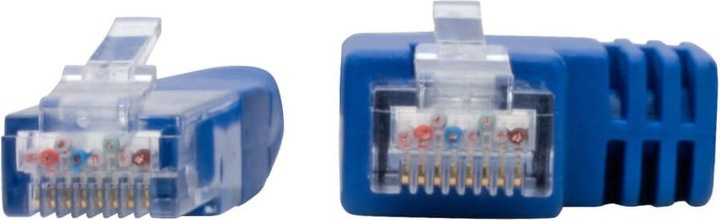 Produktbild Eaton Right-Angle Cat6 Gigabit Molded UTP Ethernet Cable RJ45 Right-Angle M to RJ45m Blue (U/UTP, CAT6, 0.31 m)