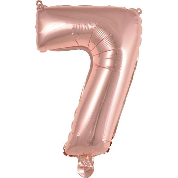 Amscan Folienballon Mini Zahl 7 rose